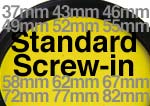 Standard  Colour Screw-In Filters
